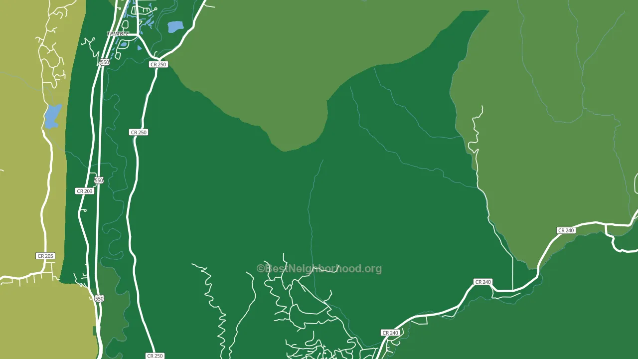 Trimble, CO block-group voter-turnout map