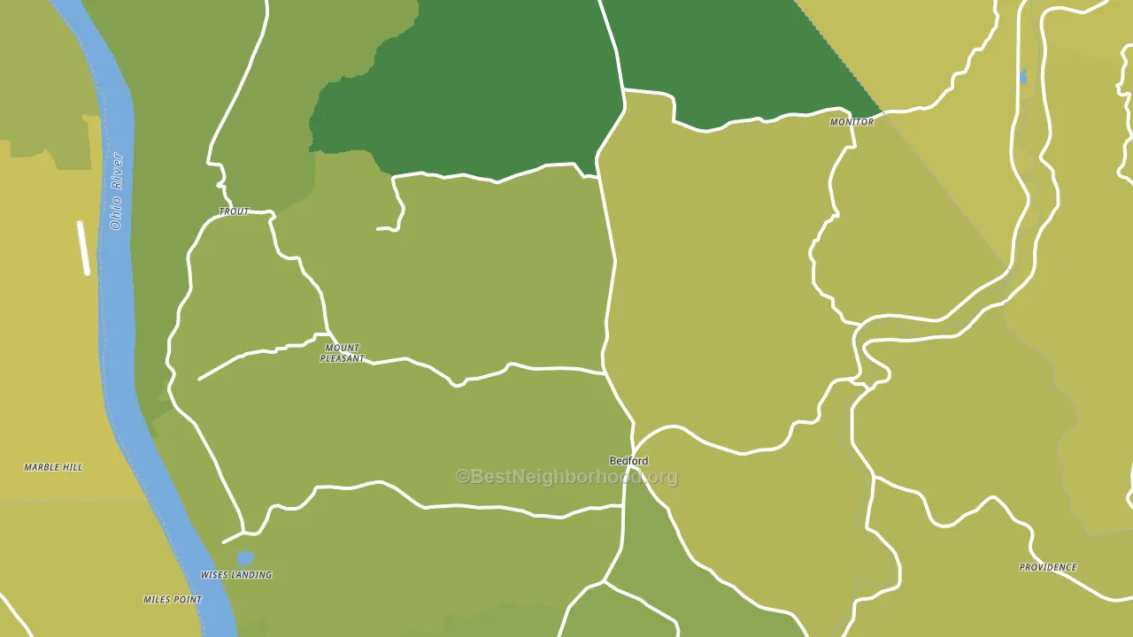 Trimble County, KY block-group voter-turnout map
