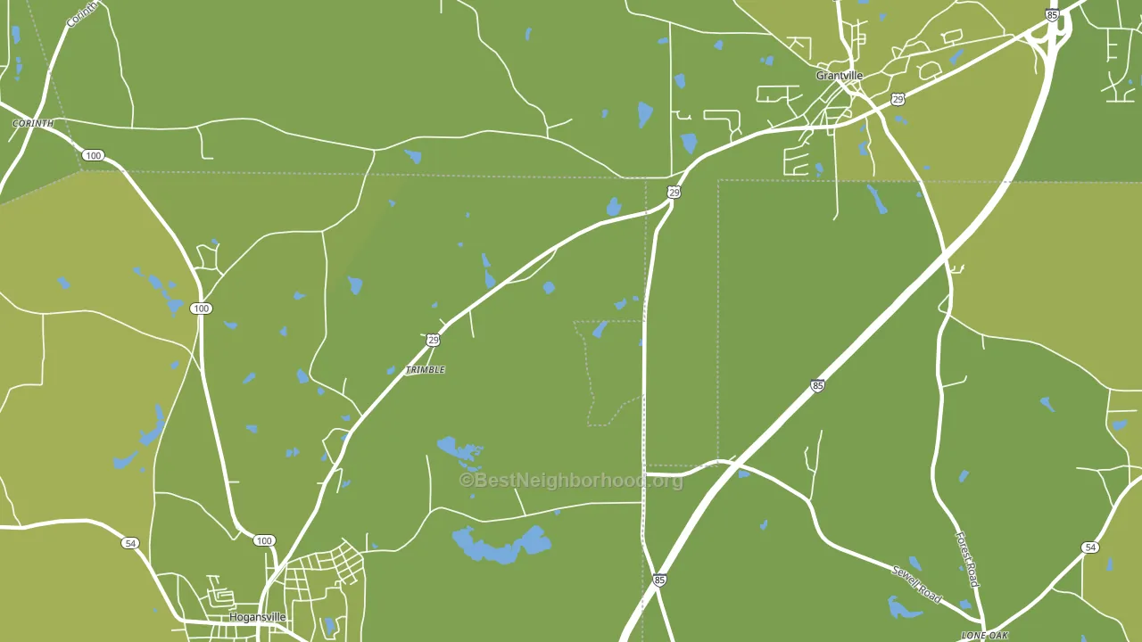 Trimble, GA block-group voter-turnout map