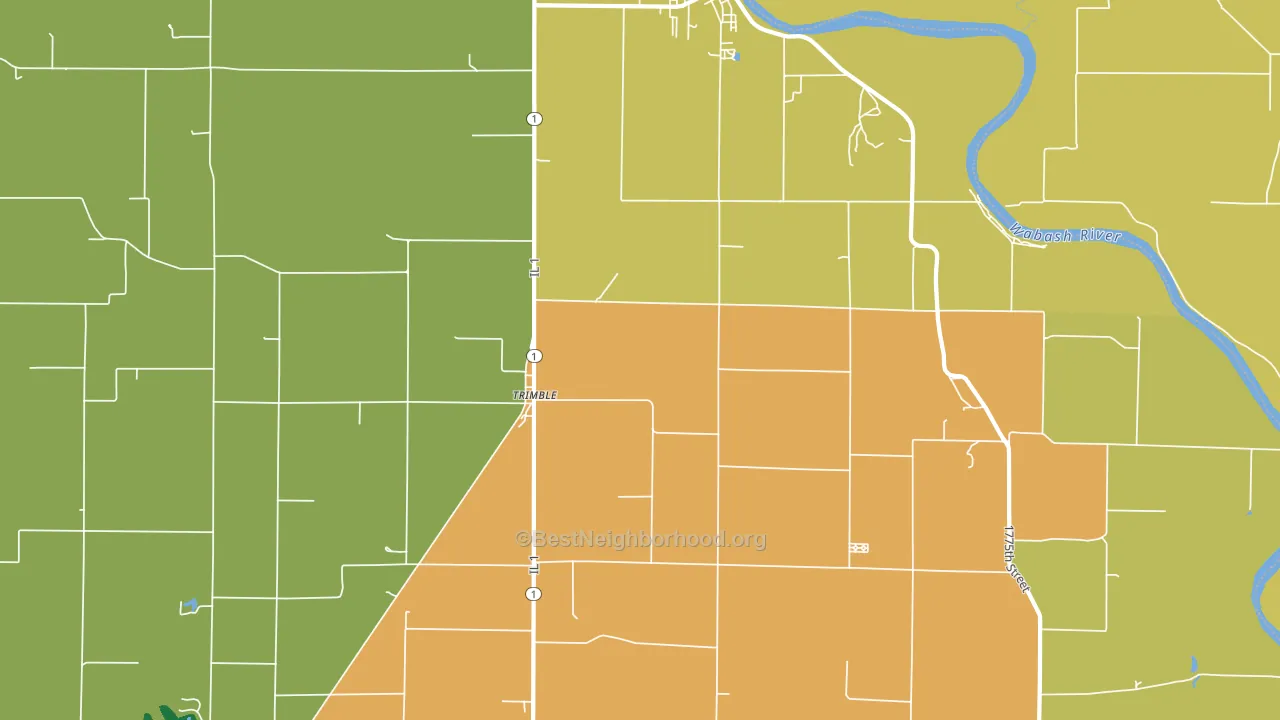 Trimble, IL block-group voter-turnout map