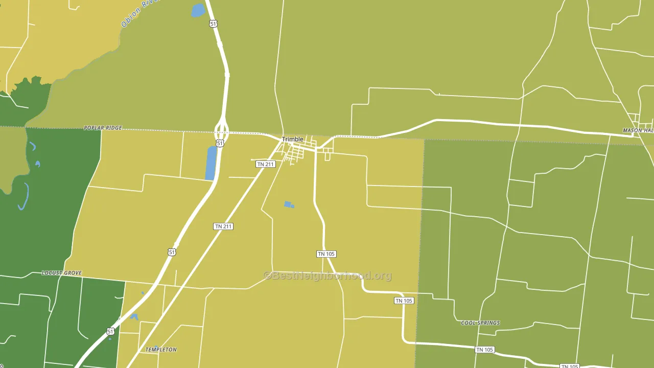Trimble, TN block-group voter-turnout map