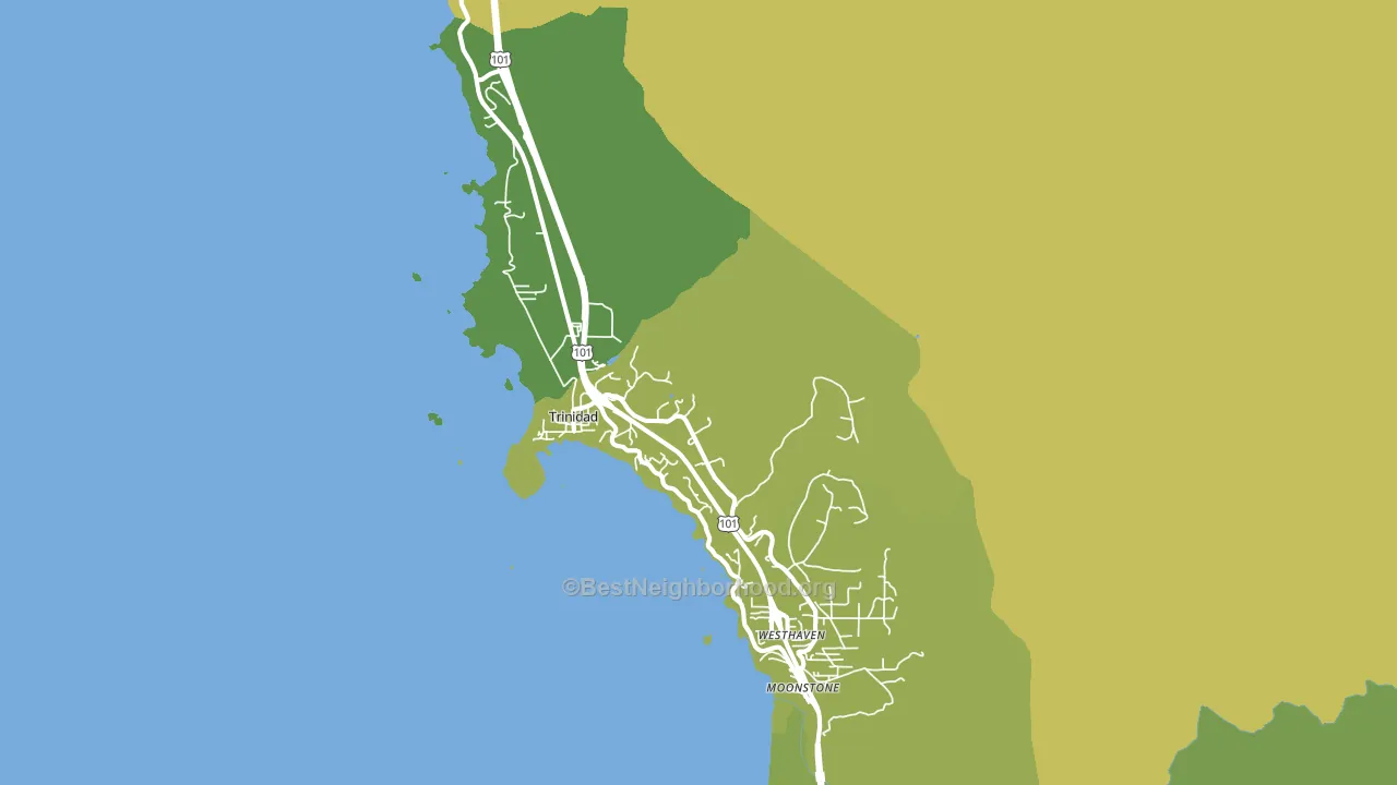 Trinidad, CA block-group voter-turnout map