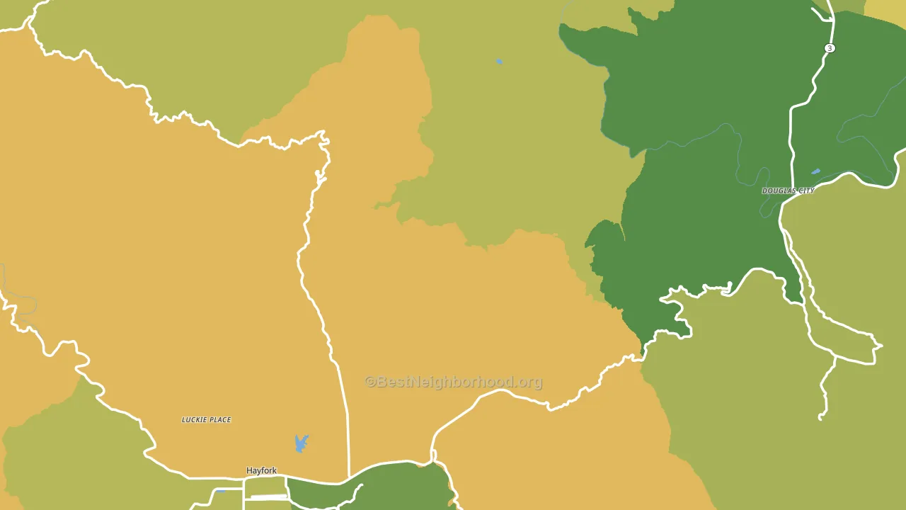 Trinity County, CA block-group voter-turnout map