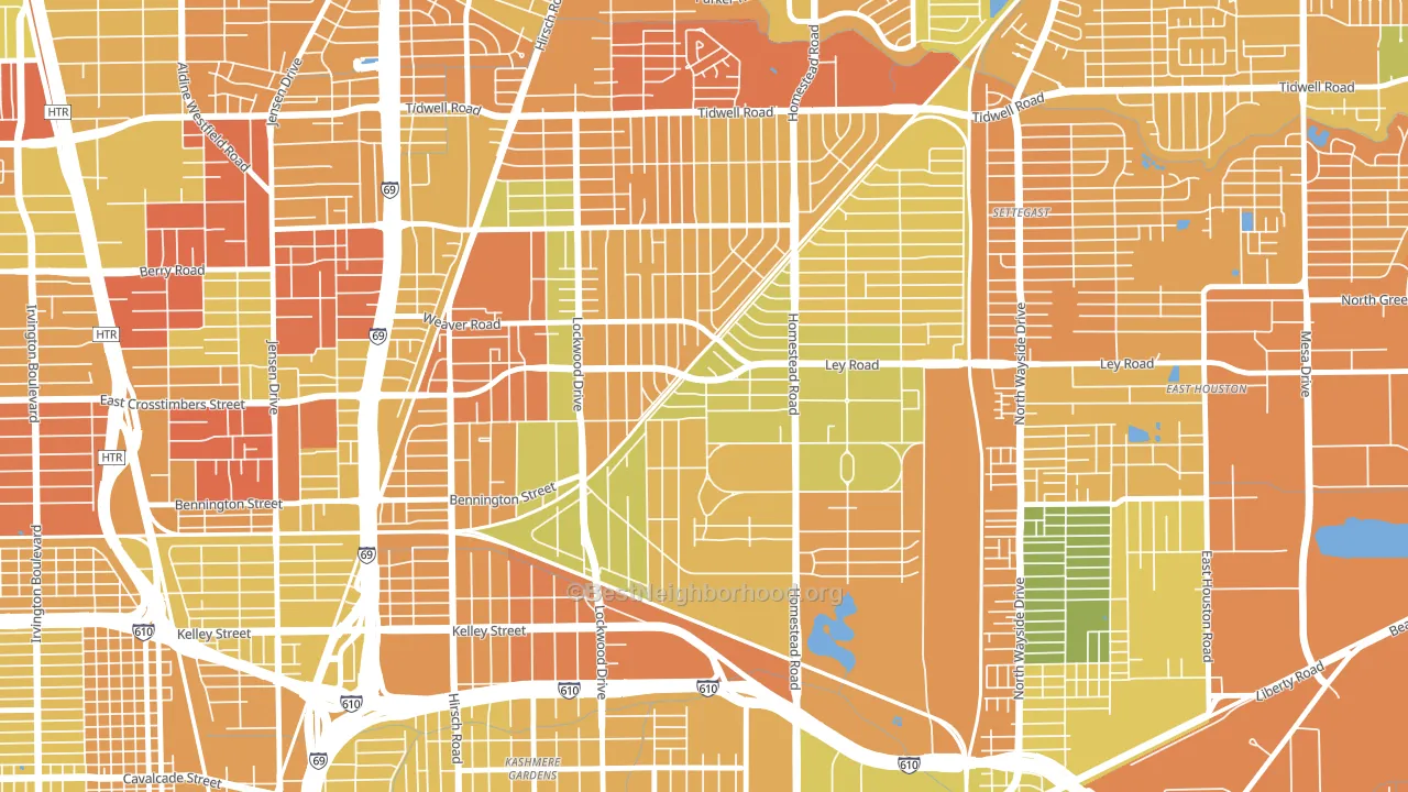 Trinity-Houston Gardens, Houston, TX block-group voter-turnout map