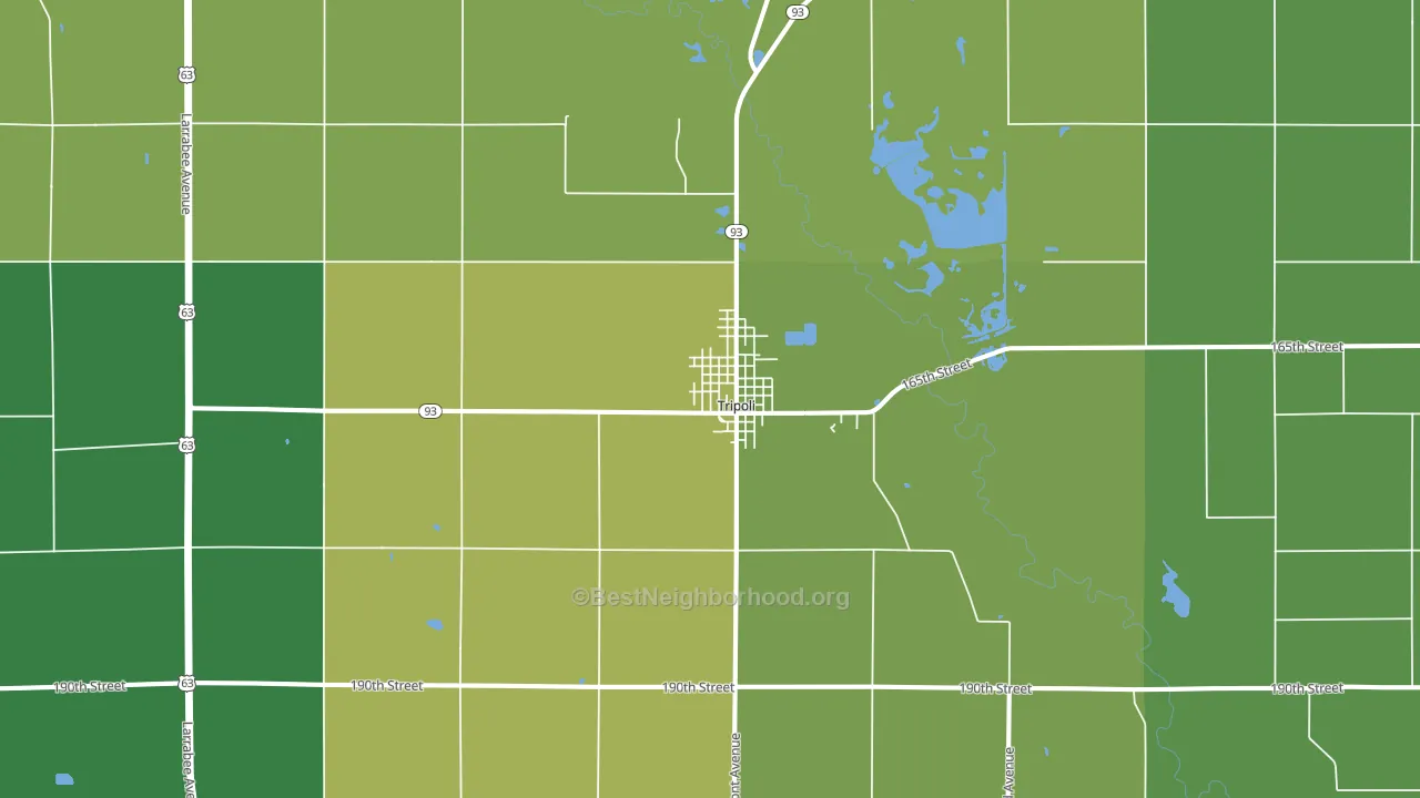 Tripoli, IA block-group voter-turnout map