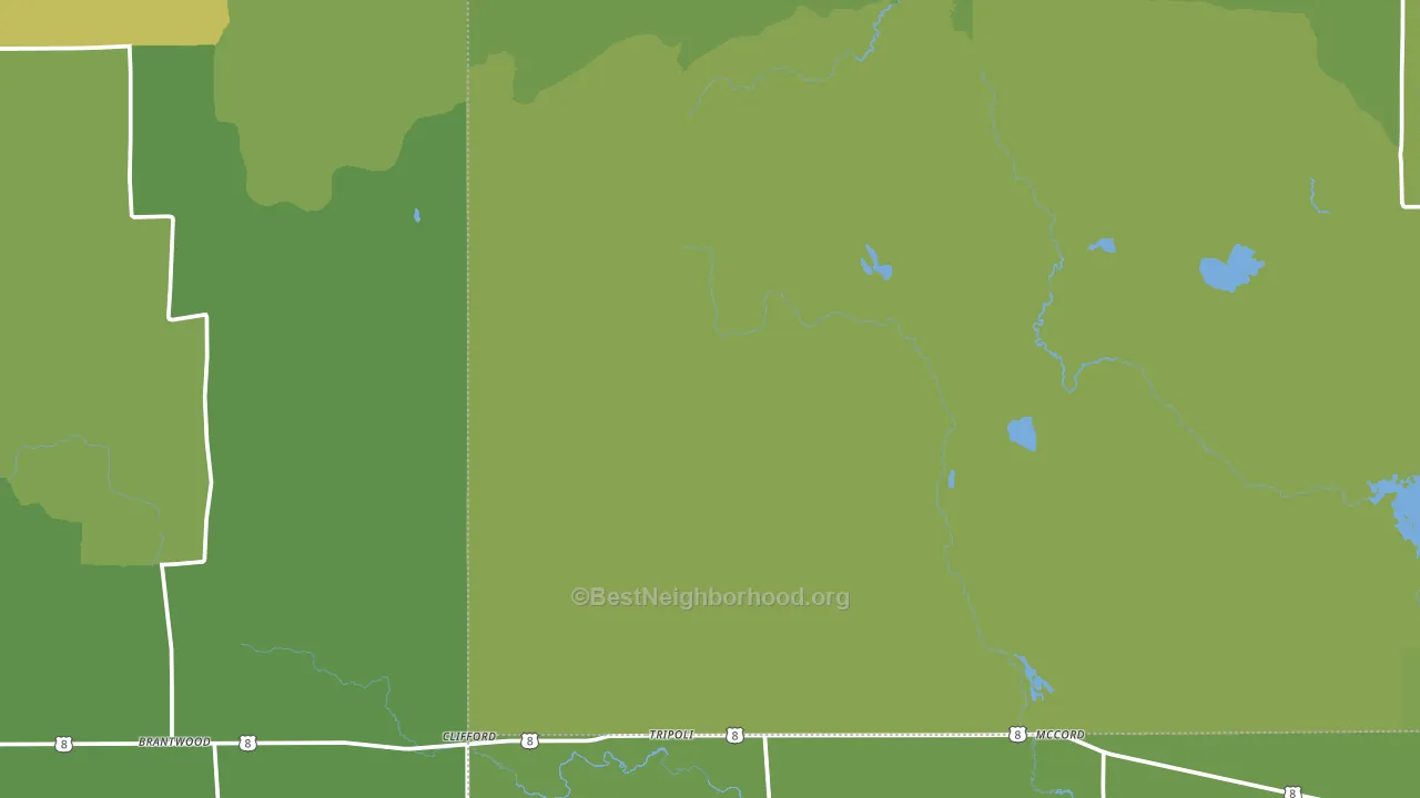 Tripoli, WI block-group voter-turnout map