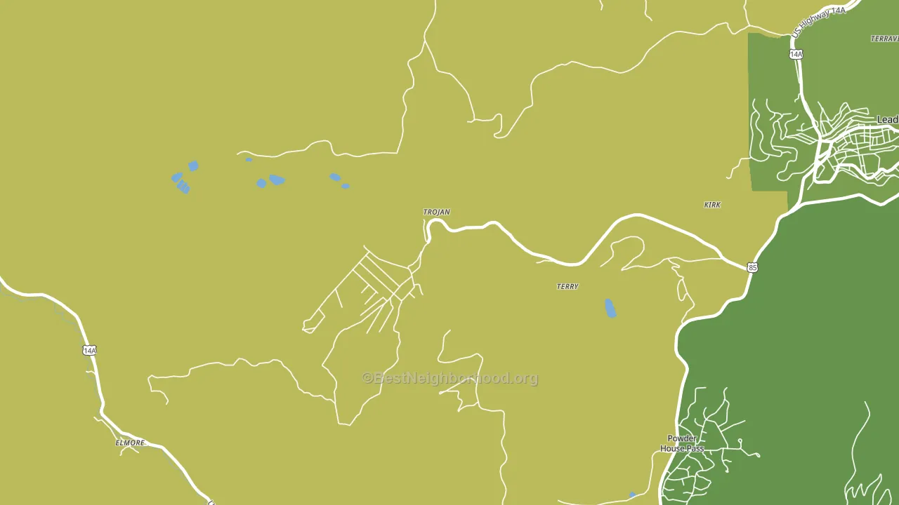Trojan, SD block-group voter-turnout map