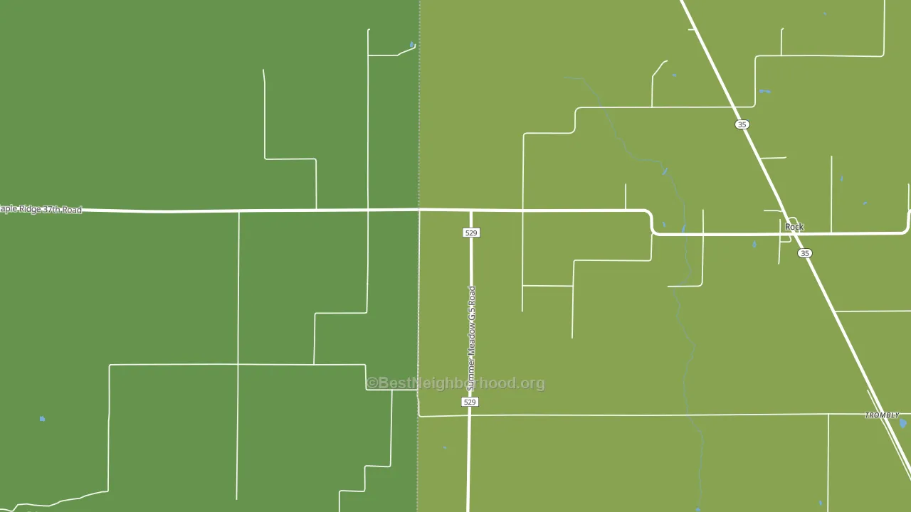 Trombly, MI block-group voter-turnout map