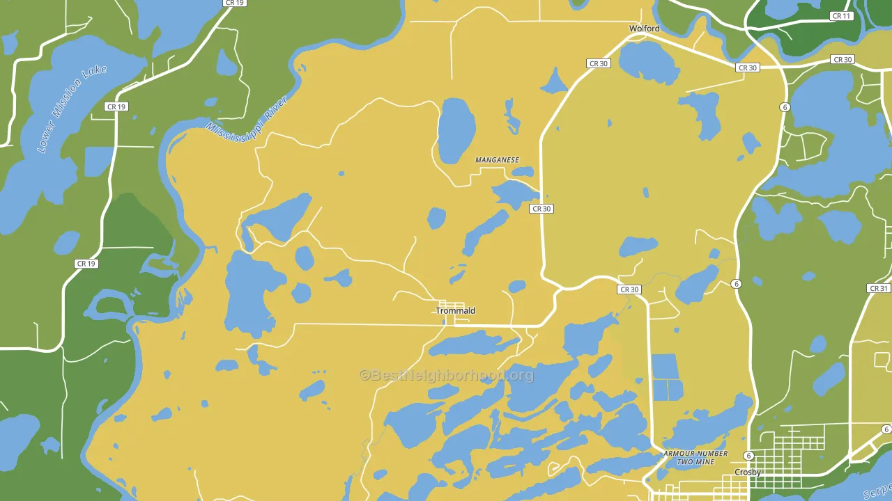Trommald, MN block-group voter-turnout map