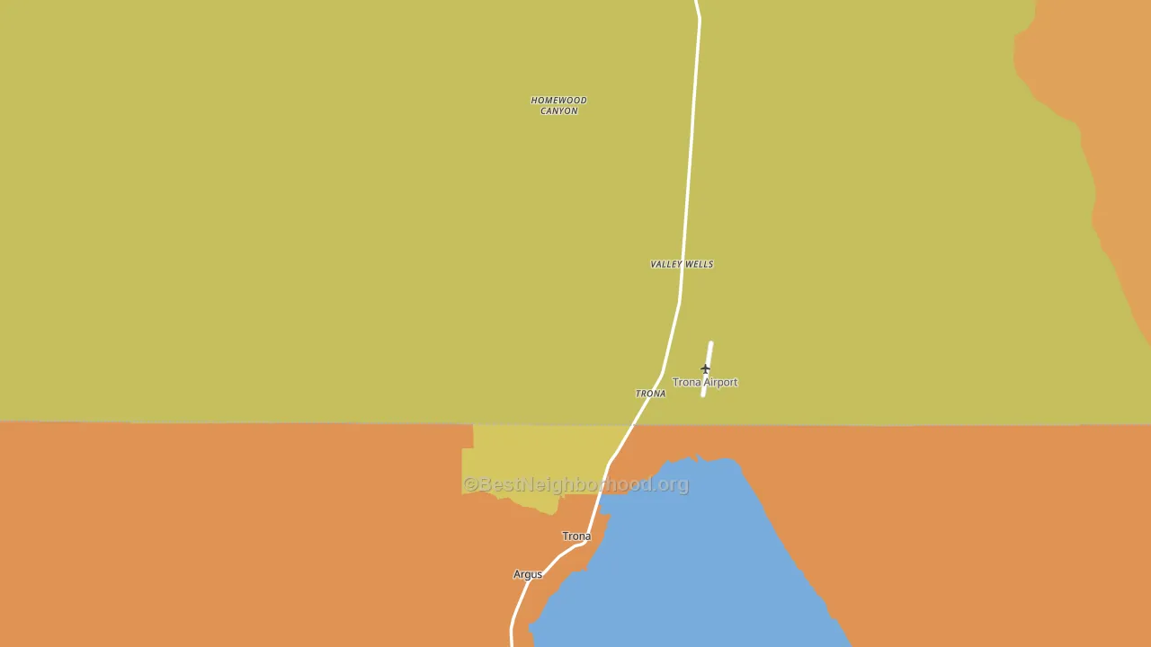 Trona, CA block-group voter-turnout map