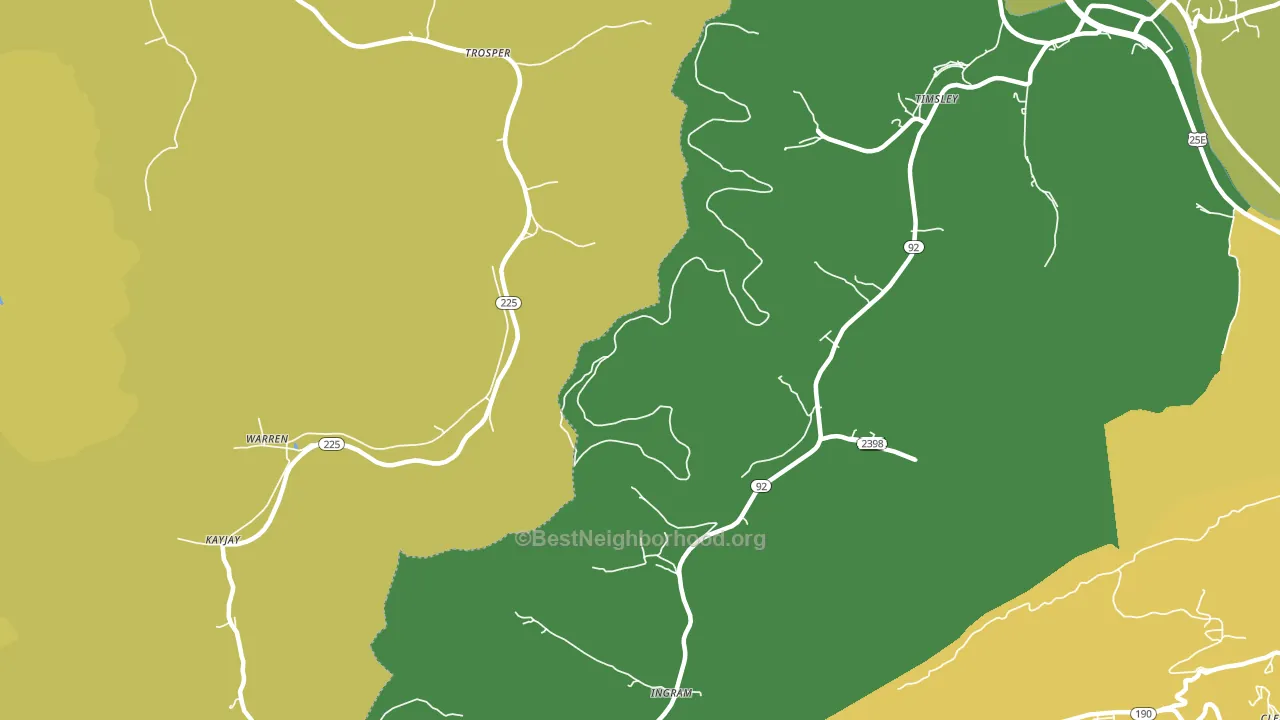 Trosper, KY block-group voter-turnout map