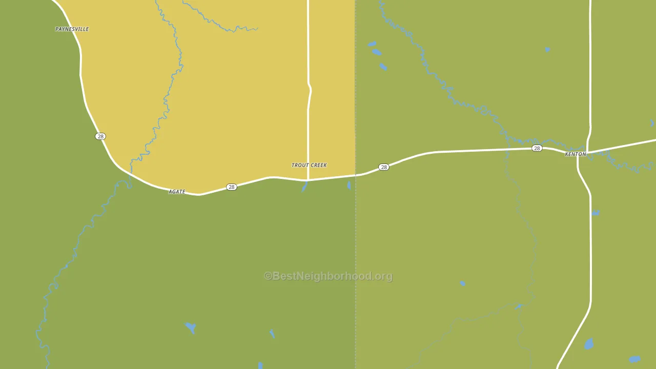 Trout Creek, MI block-group voter-turnout map