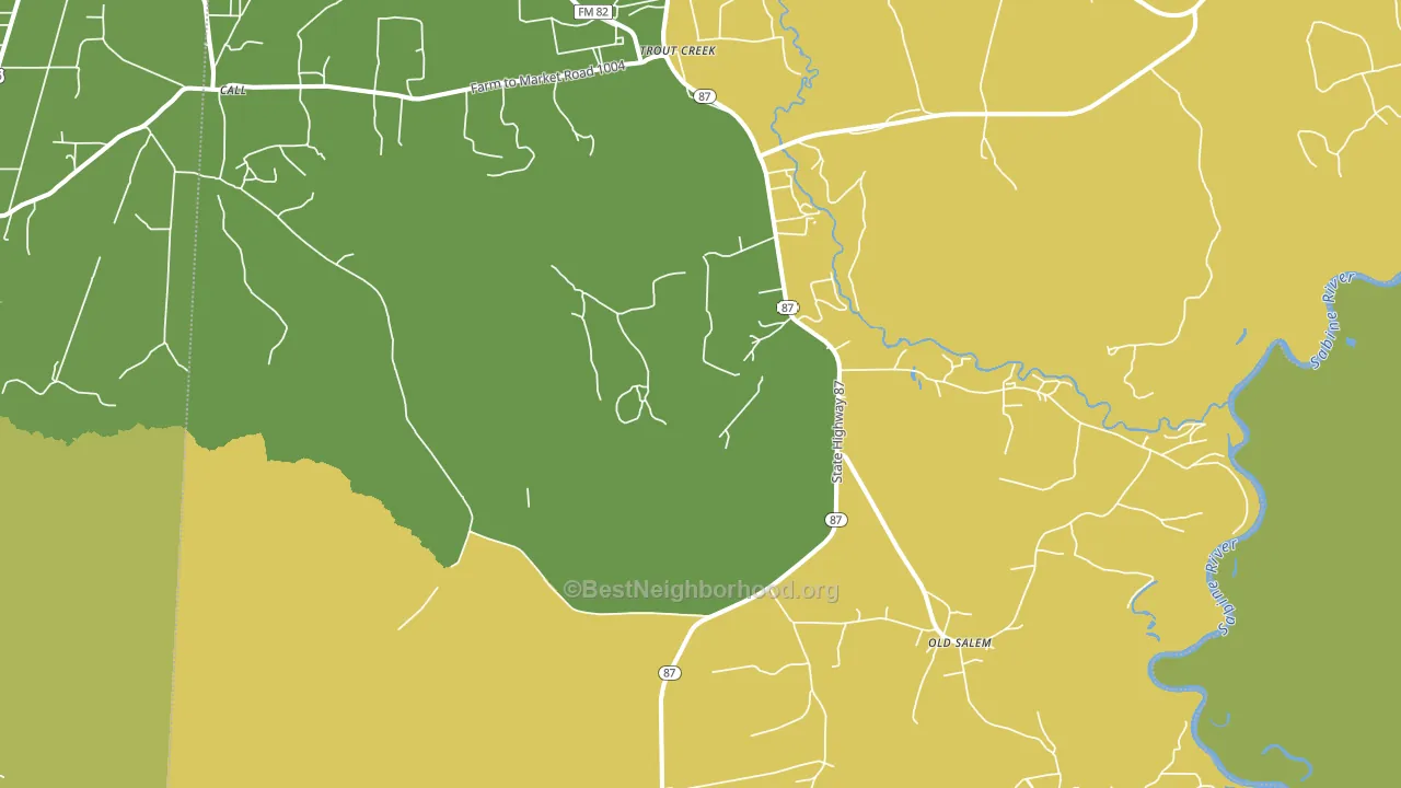 Trout Creek, TX block-group voter-turnout map