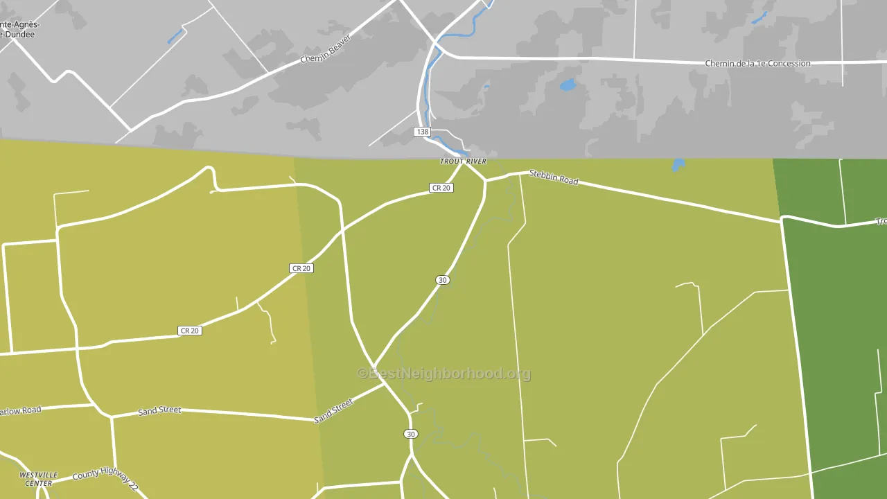 Trout River, NY block-group voter-turnout map