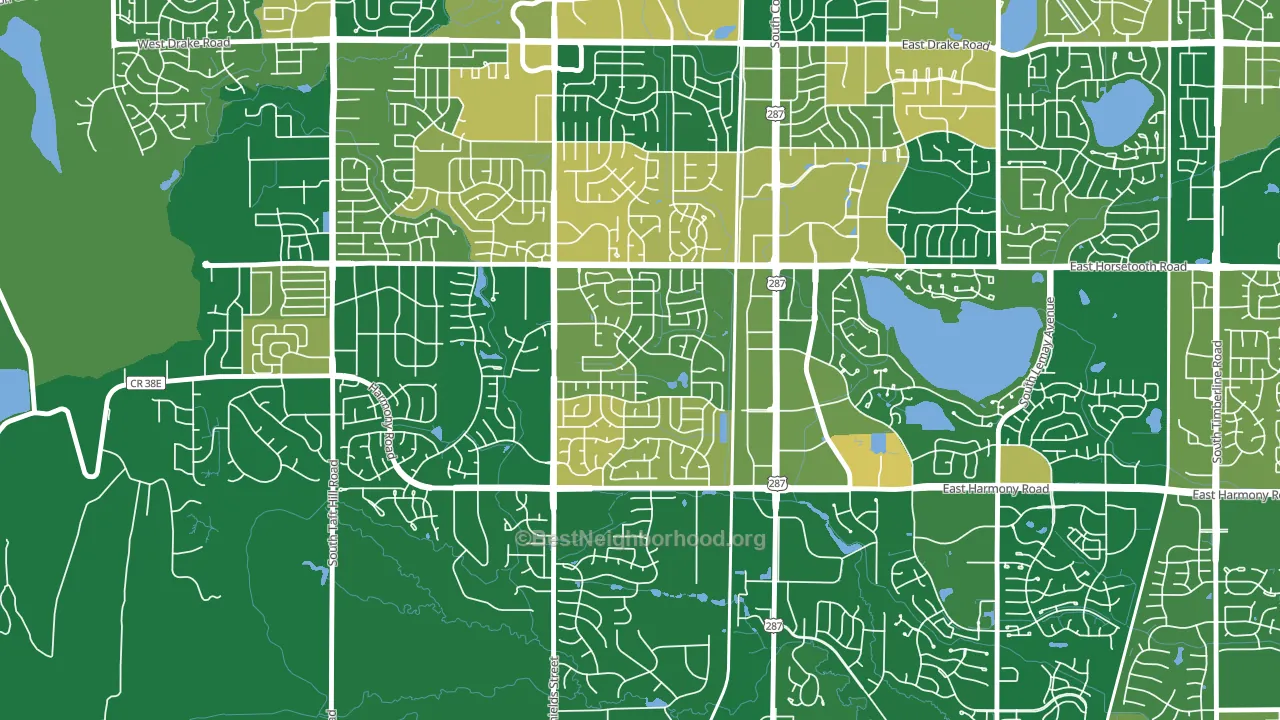 Troutman Park, Fort Collins, CO block-group voter-turnout map