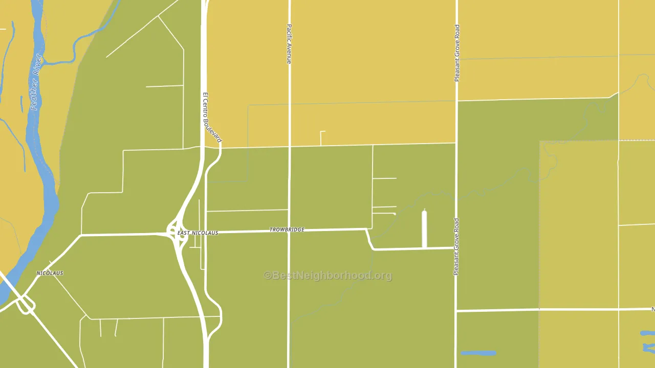 Trowbridge, CA block-group voter-turnout map