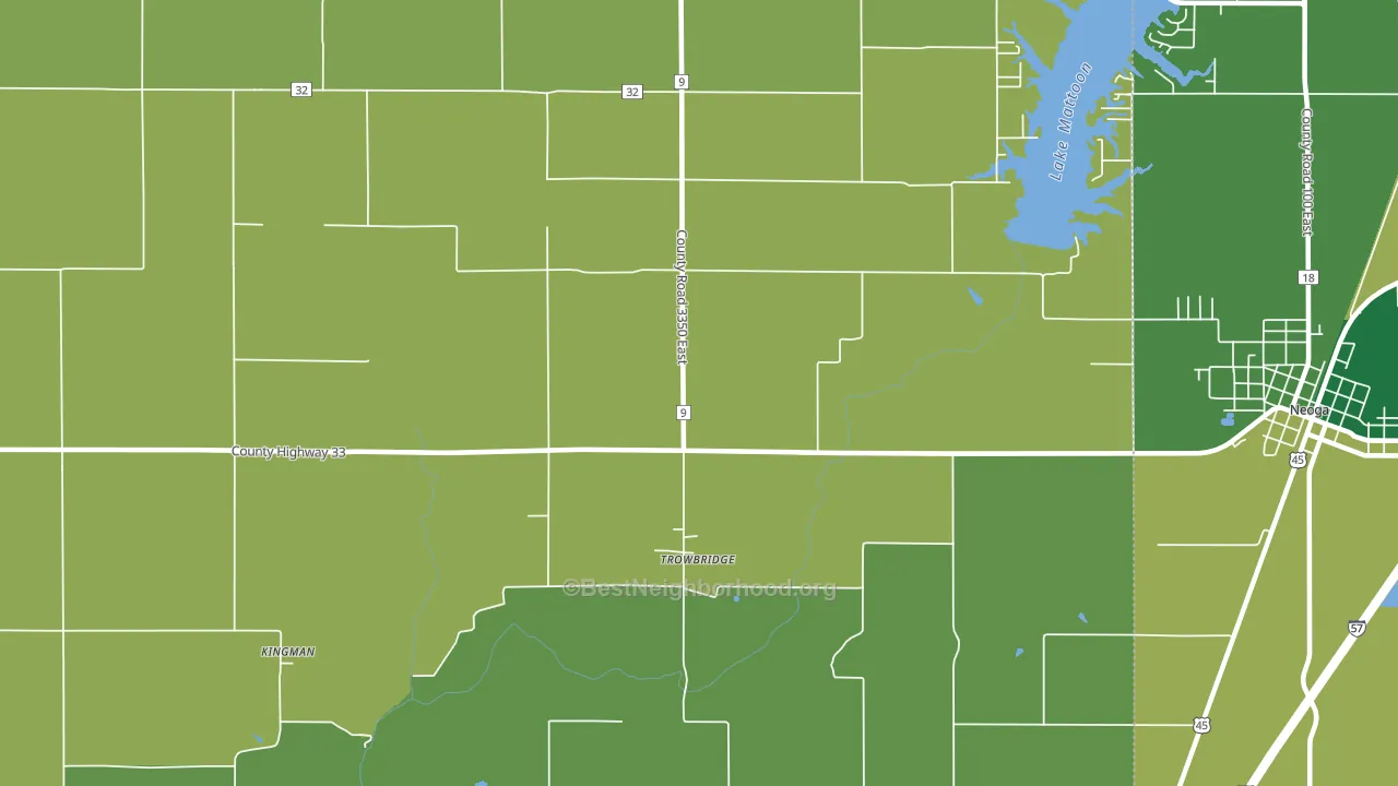 Trowbridge, IL block-group voter-turnout map