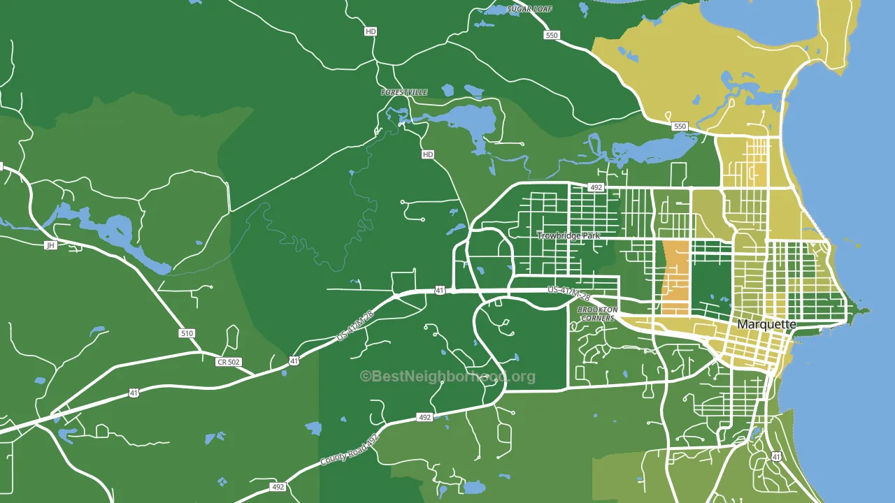 Trowbridge Park, MI block-group voter-turnout map