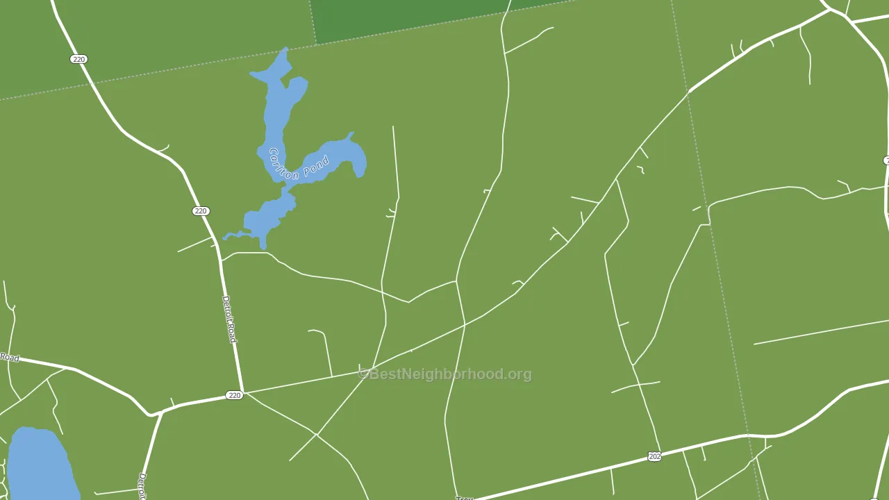 Troy Center, ME block-group voter-turnout map