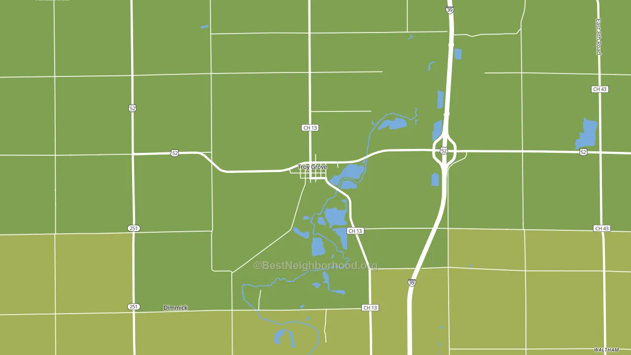 Troy Grove, IL block-group voter-turnout map