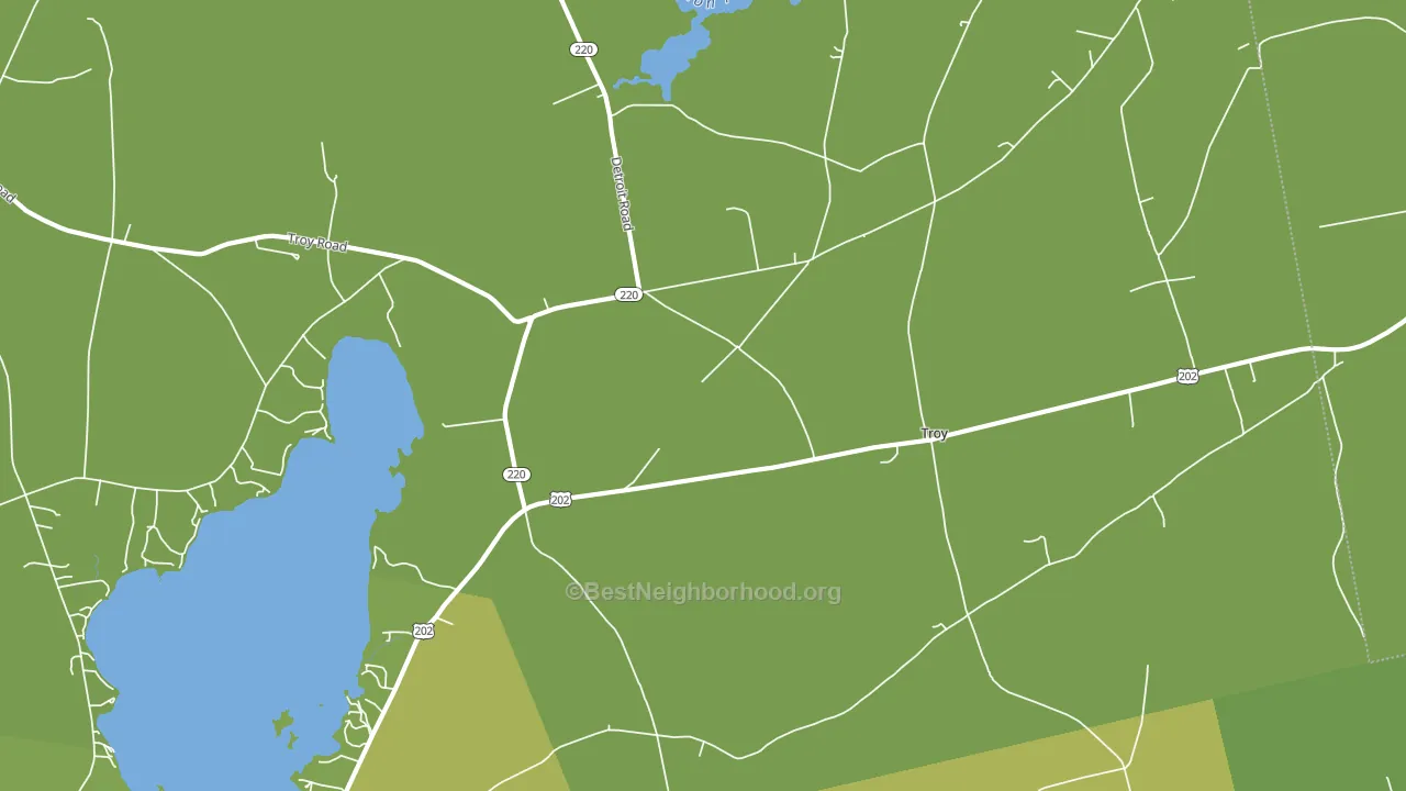 Troy, ME block-group voter-turnout map