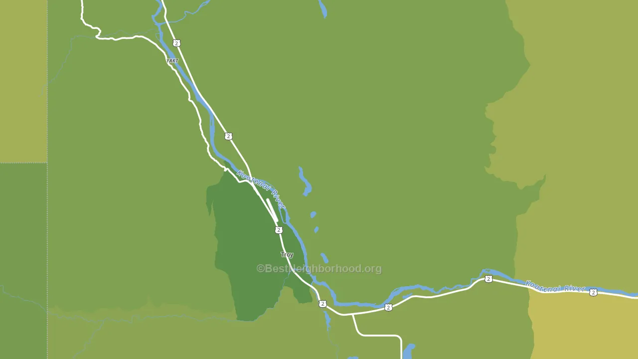 Troy, MT block-group voter-turnout map