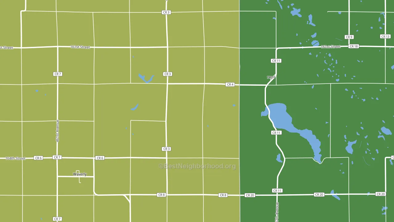 Troy, SD block-group voter-turnout map
