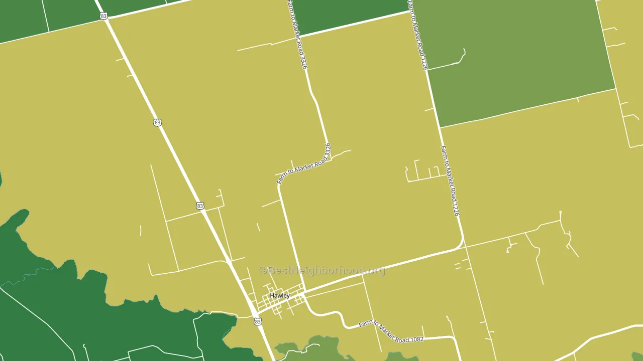 Truby, TX block-group voter-turnout map
