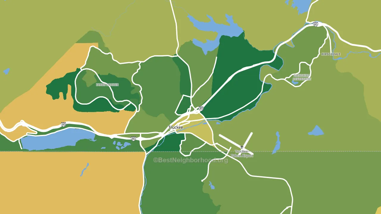 Truckee, CA block-group voter-turnout map