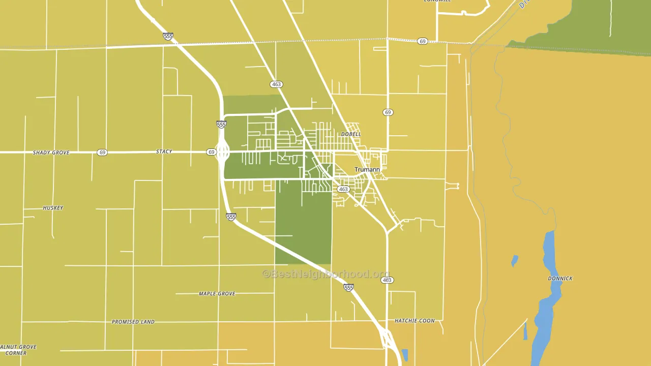 Trumann, AR block-group voter-turnout map