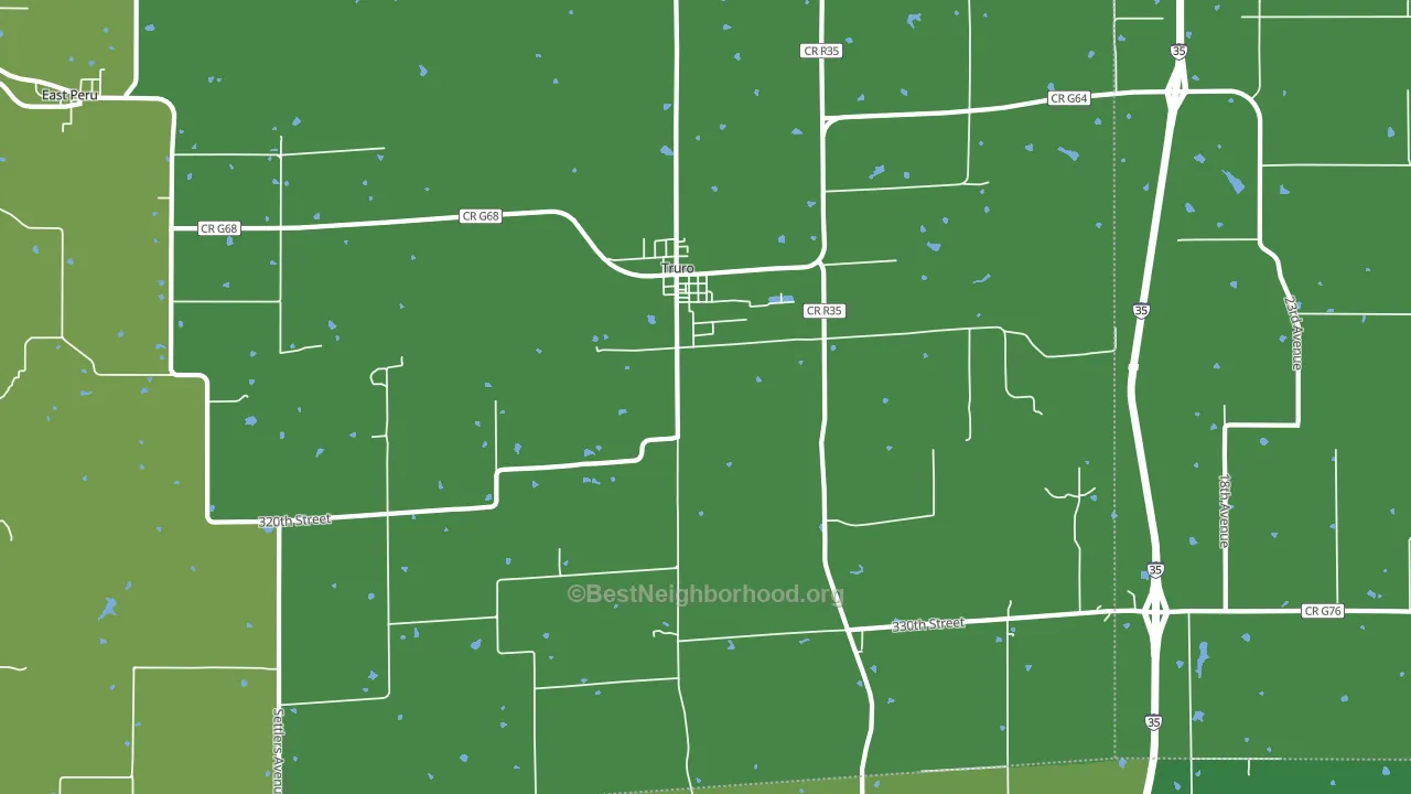 Truro, IA block-group voter-turnout map