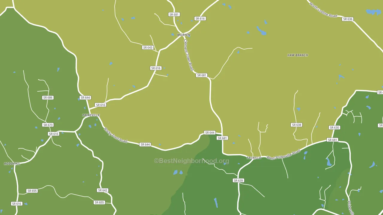Truxillo, VA block-group voter-turnout map
