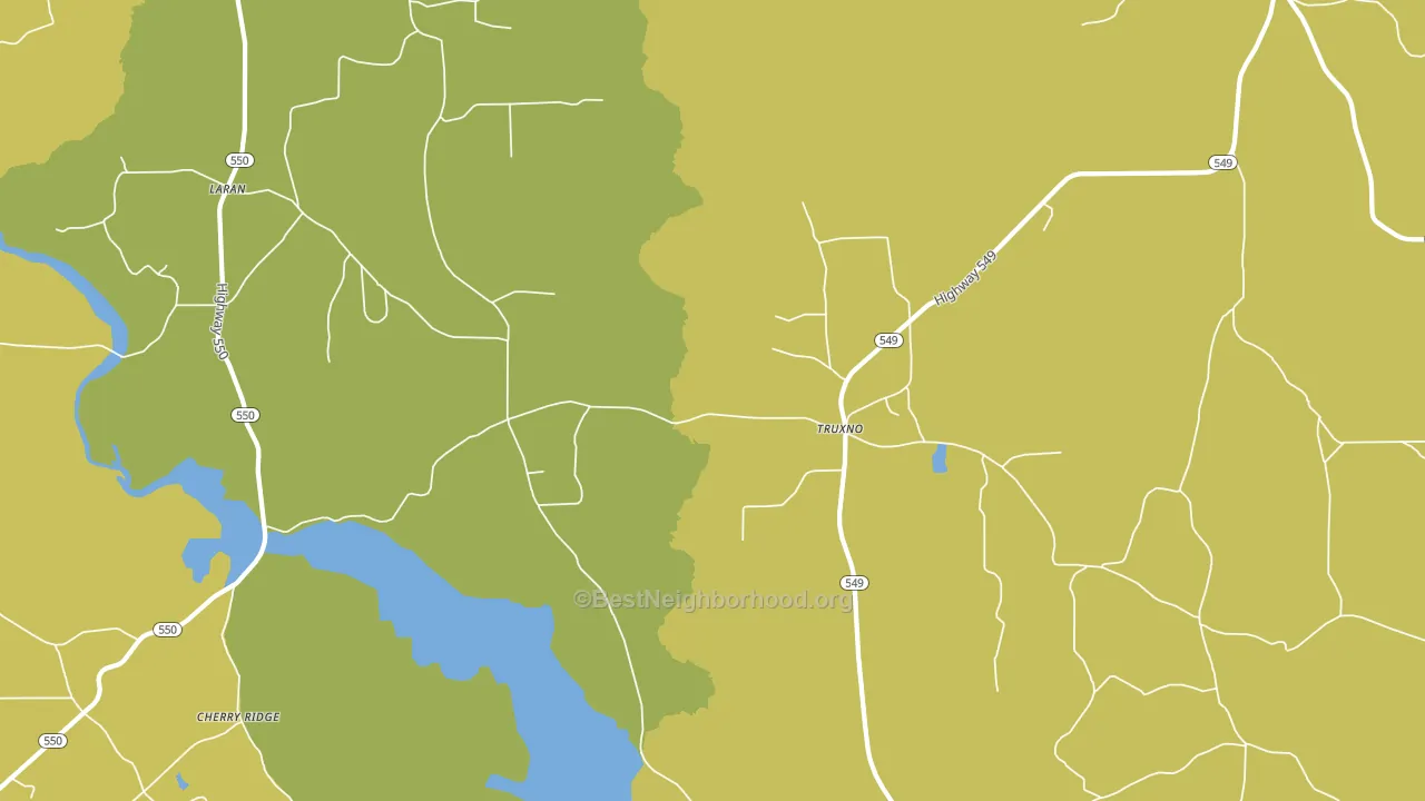 Truxno, LA block-group voter-turnout map