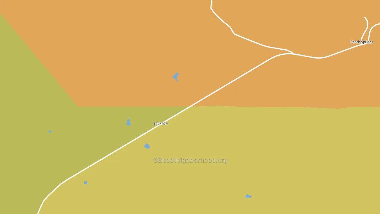 Truxton, AZ block-group voter-turnout map