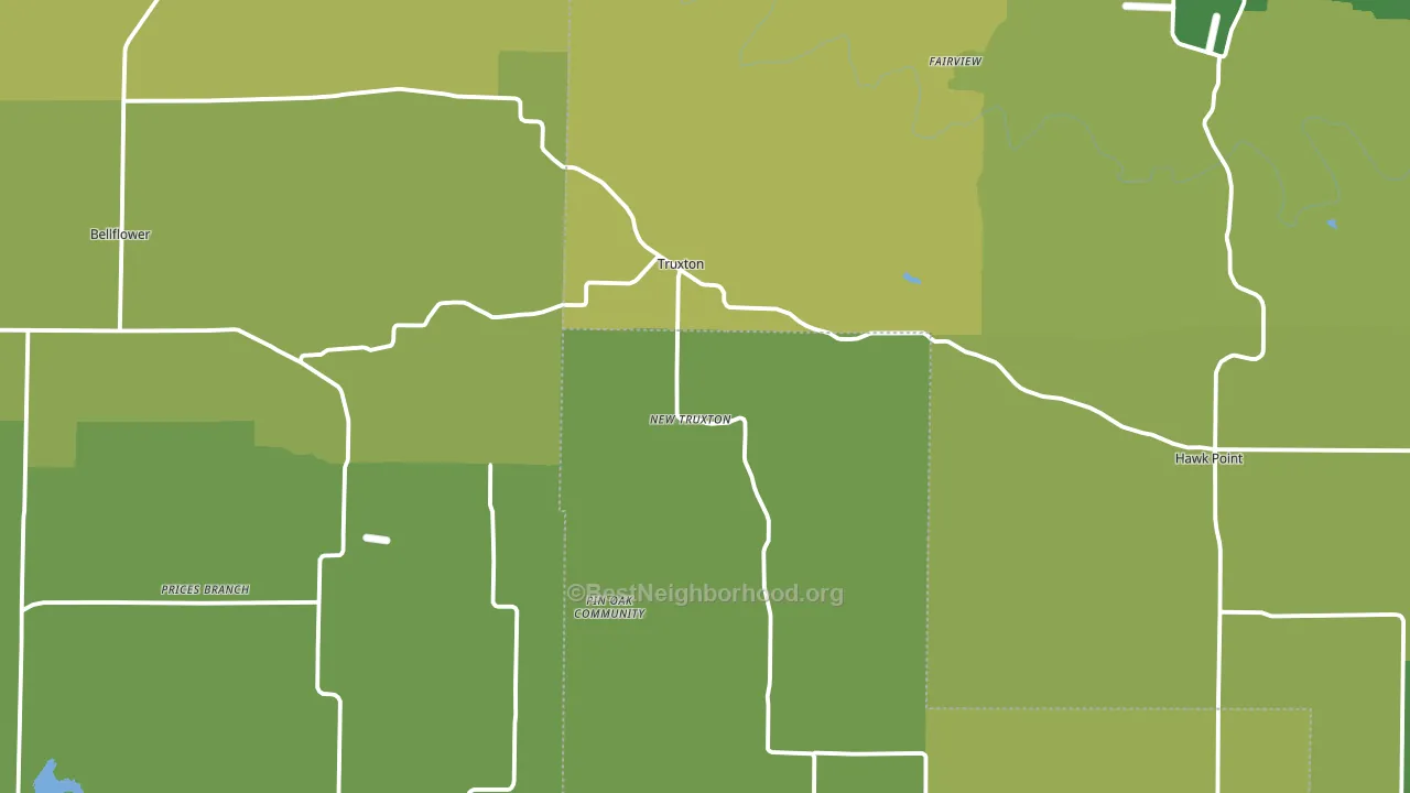 Truxton, MO block-group voter-turnout map