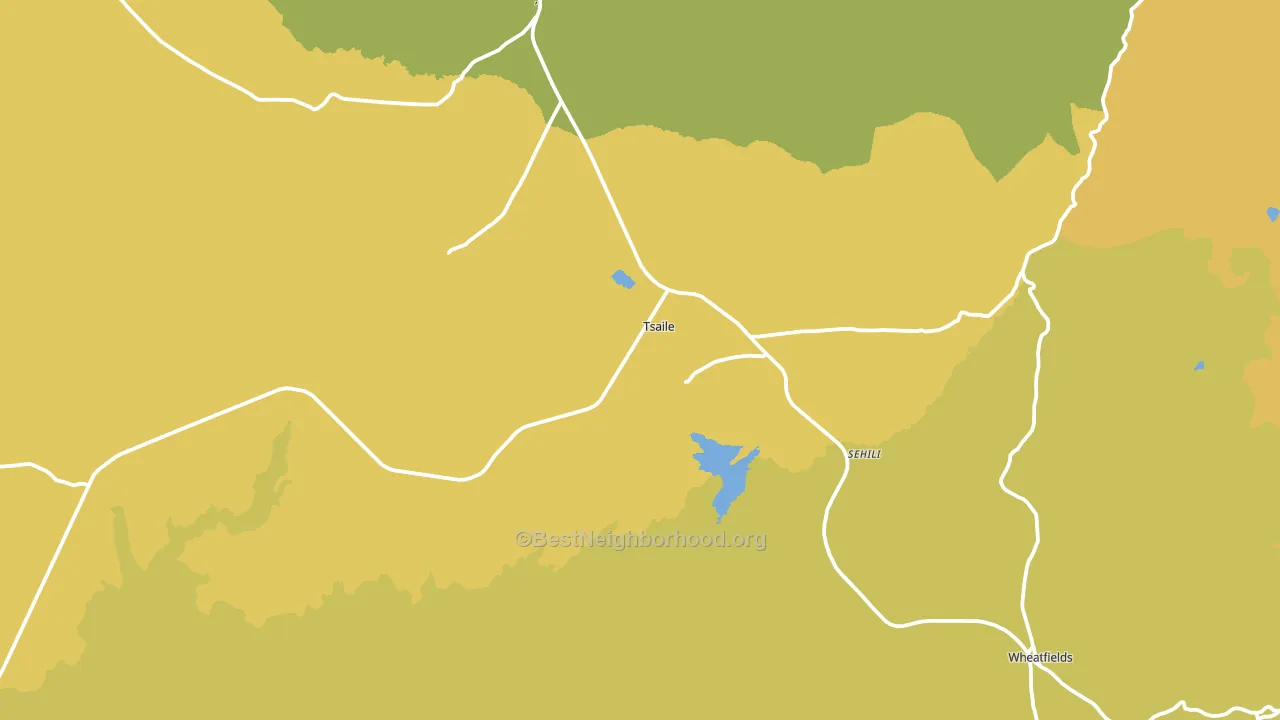 Tsaile, AZ block-group voter-turnout map