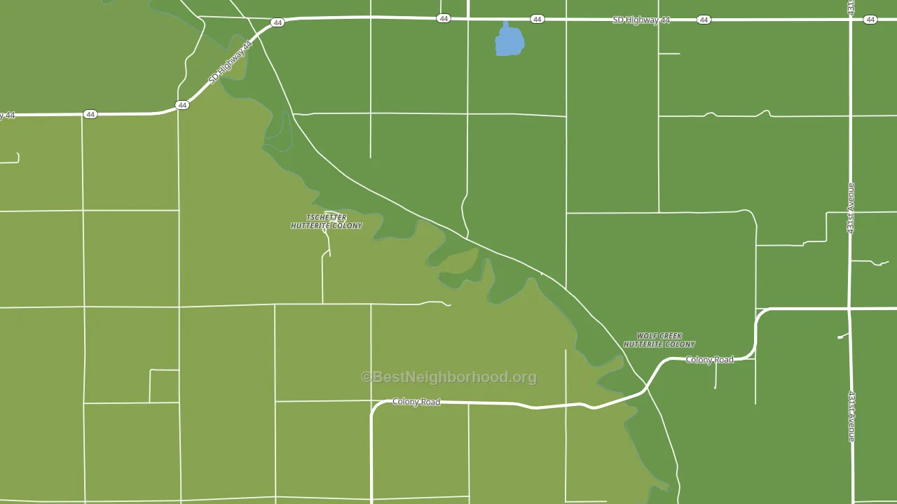 Tschetter Colony, SD block-group voter-turnout map