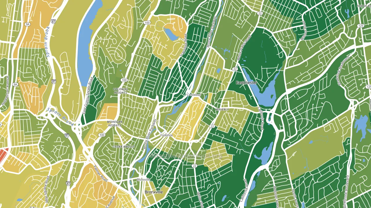 Tuckahoe, NY block-group voter-turnout map