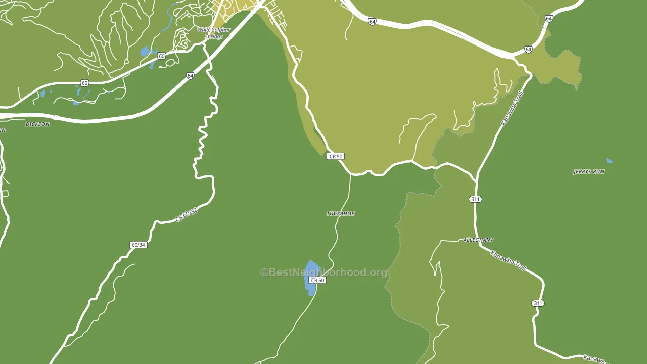 Tuckahoe, WV block-group voter-turnout map