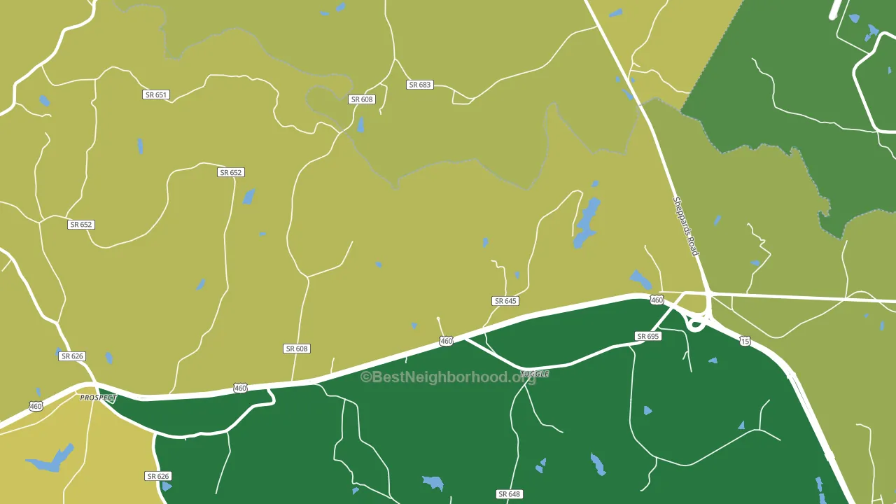 Tuggle, VA block-group voter-turnout map