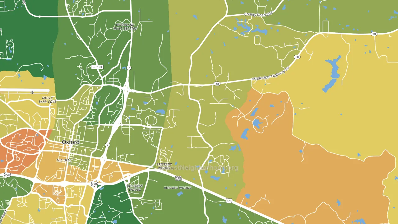 Tula, MS block-group voter-turnout map