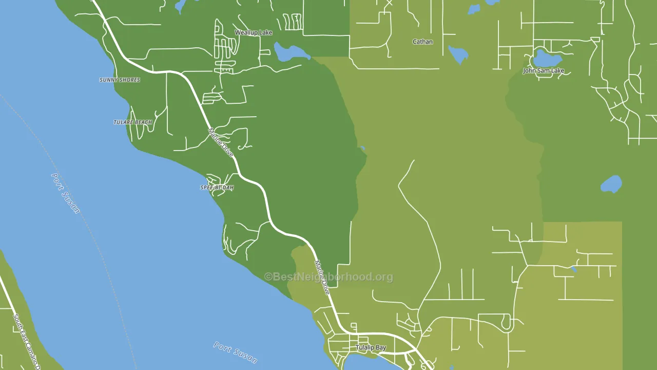 Tulalip, WA block-group voter-turnout map