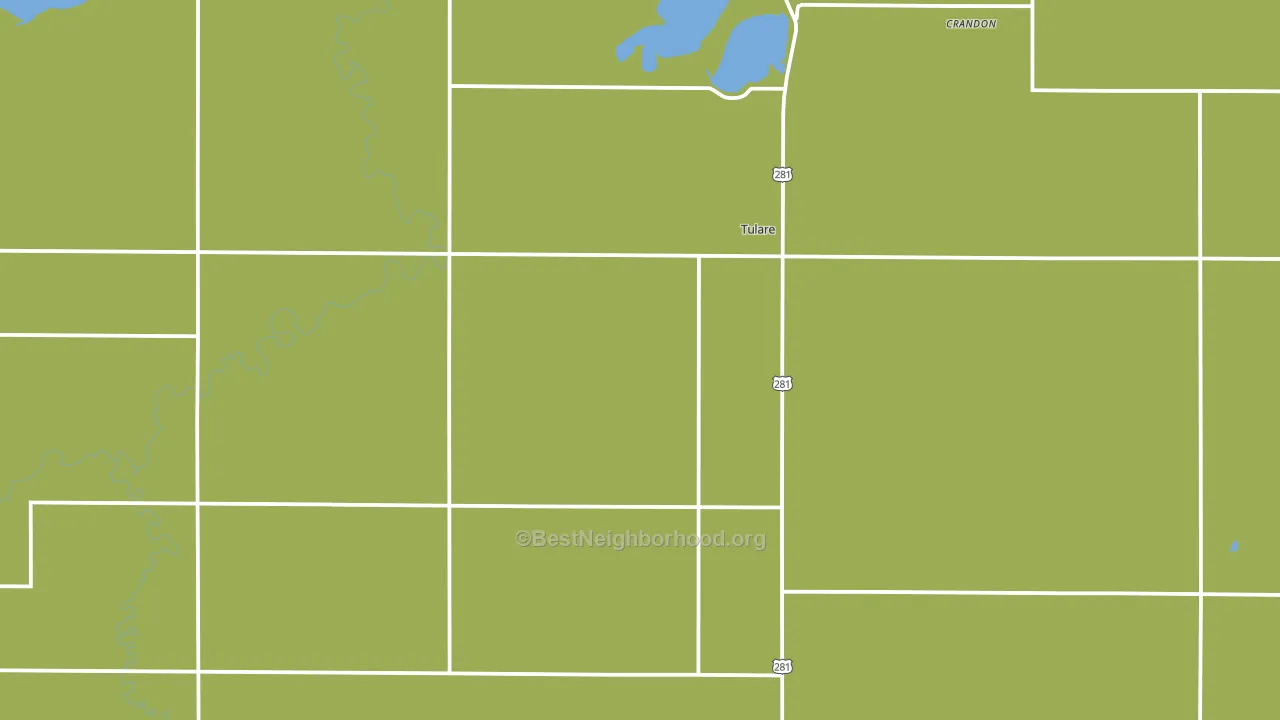 Tulare, SD block-group voter-turnout map