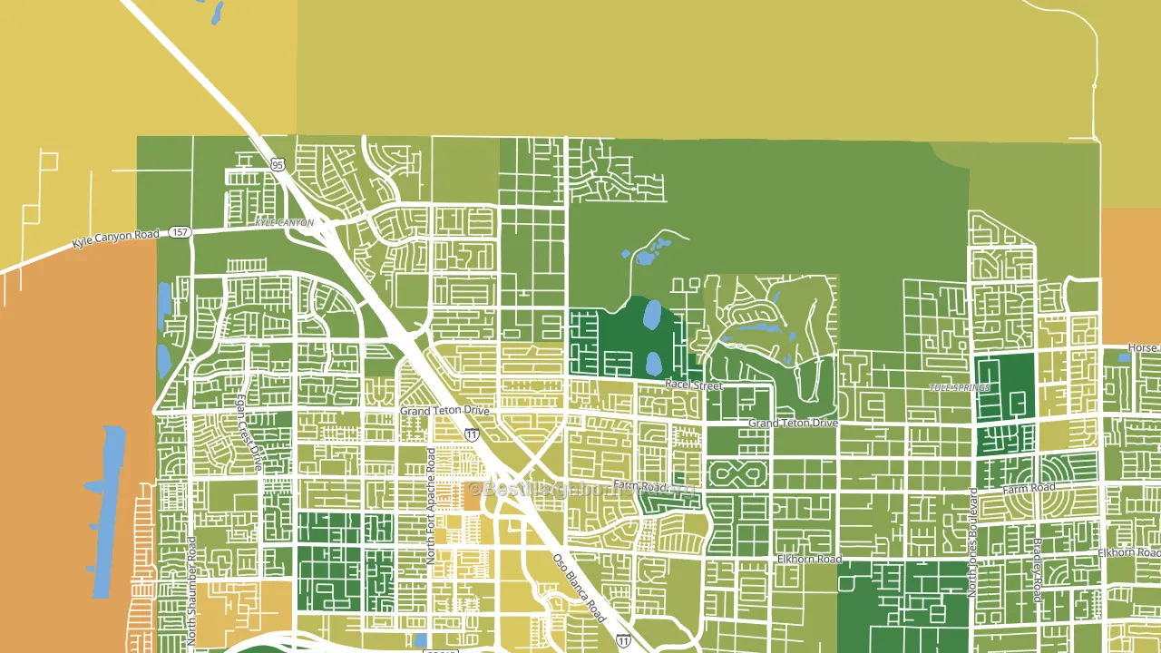 Tule Springs, Las Vegas, NV block-group voter-turnout map