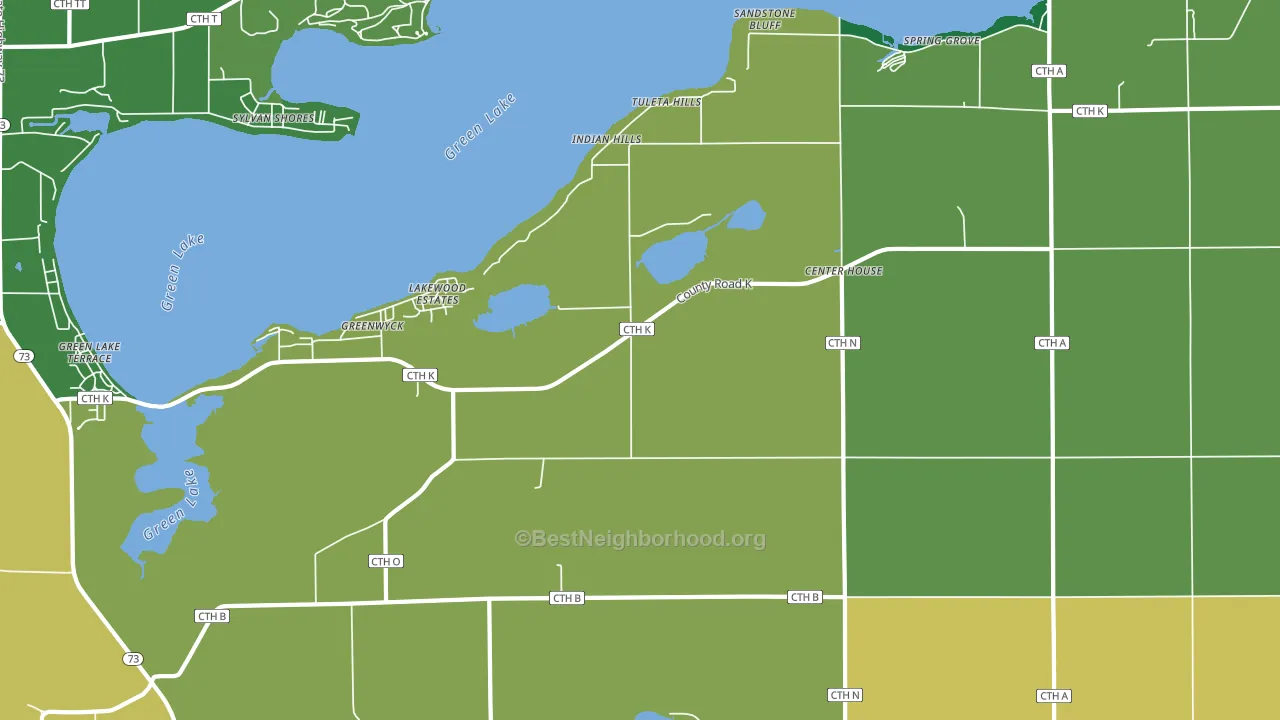 Tuleta Hills, WI block-group voter-turnout map