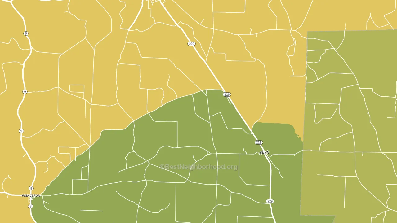 Tulip, AR block-group voter-turnout map