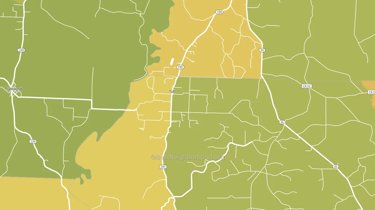 Tull, AR block-group voter-turnout map