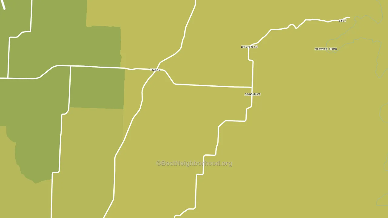 Tunas, MO block-group voter-turnout map