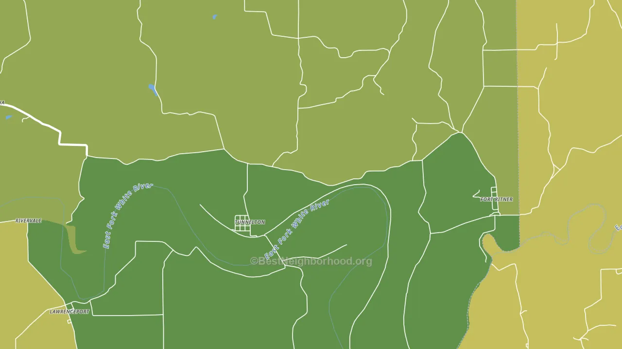 Tunnelton, IN block-group voter-turnout map