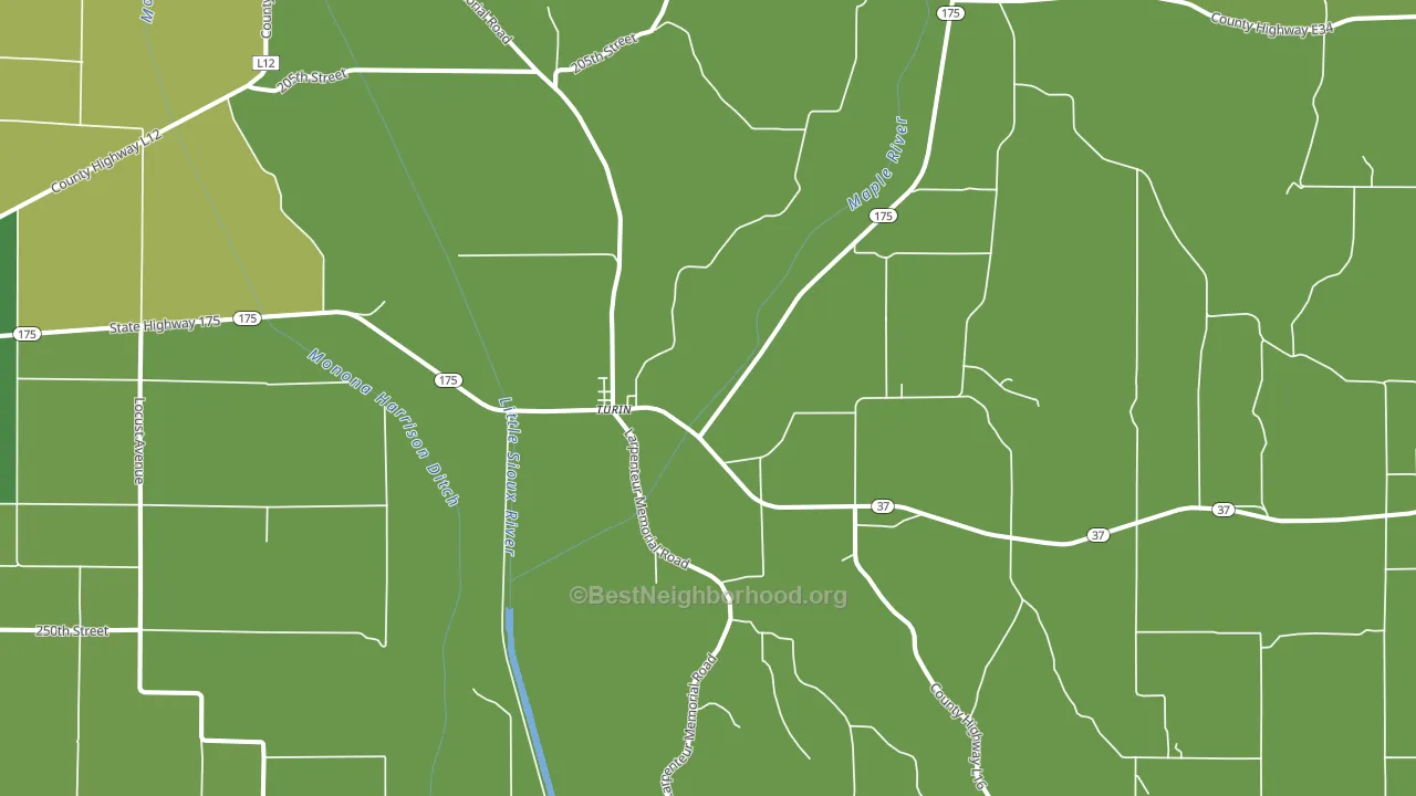 Turin, IA block-group voter-turnout map